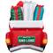 Airblown® 7.5ft. Christmas Animated Inflatable Santa & Mrs. Claus in Red Car